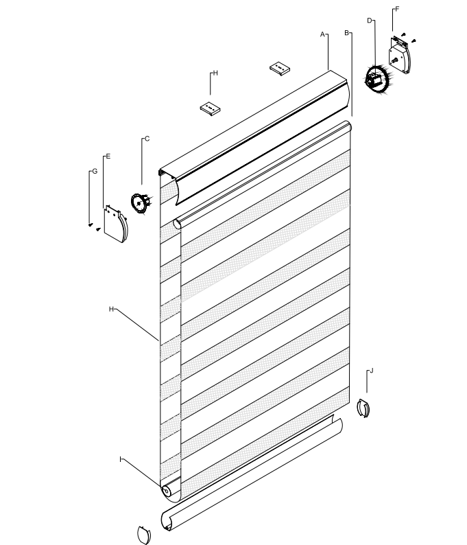 Cordless Zebra Blinds - Easy Lift Spring System | Dosron