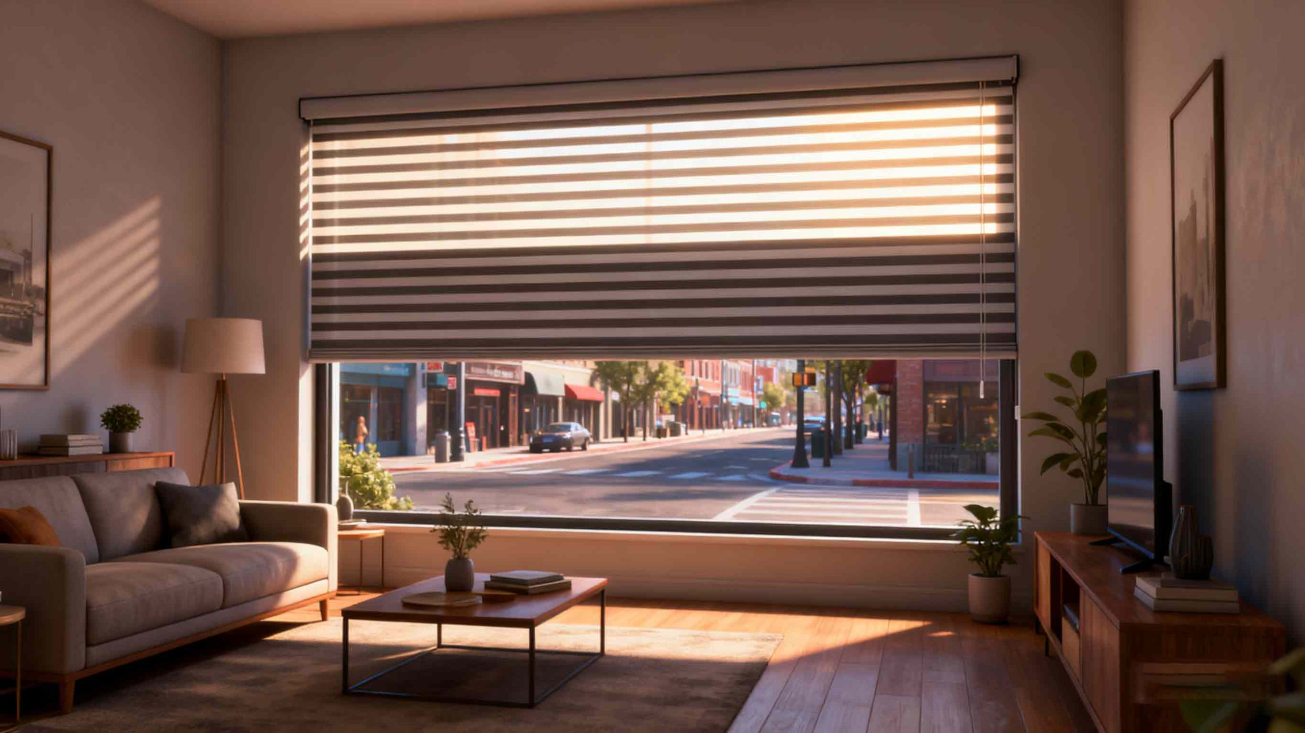 Cordless Zebra Blinds - Easy Lift Spring System | Dosron
