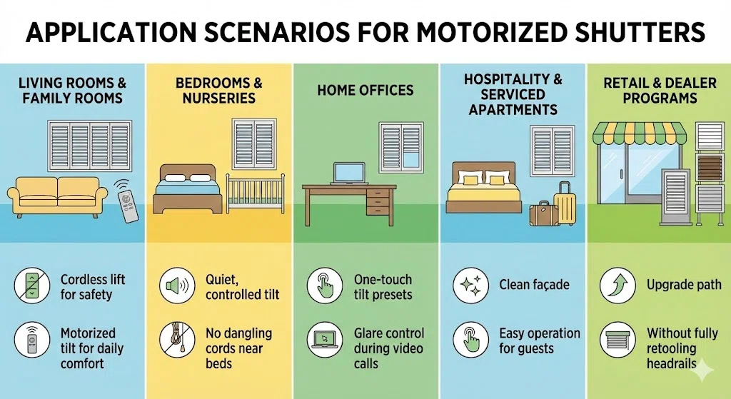 Application for motorized Shutters