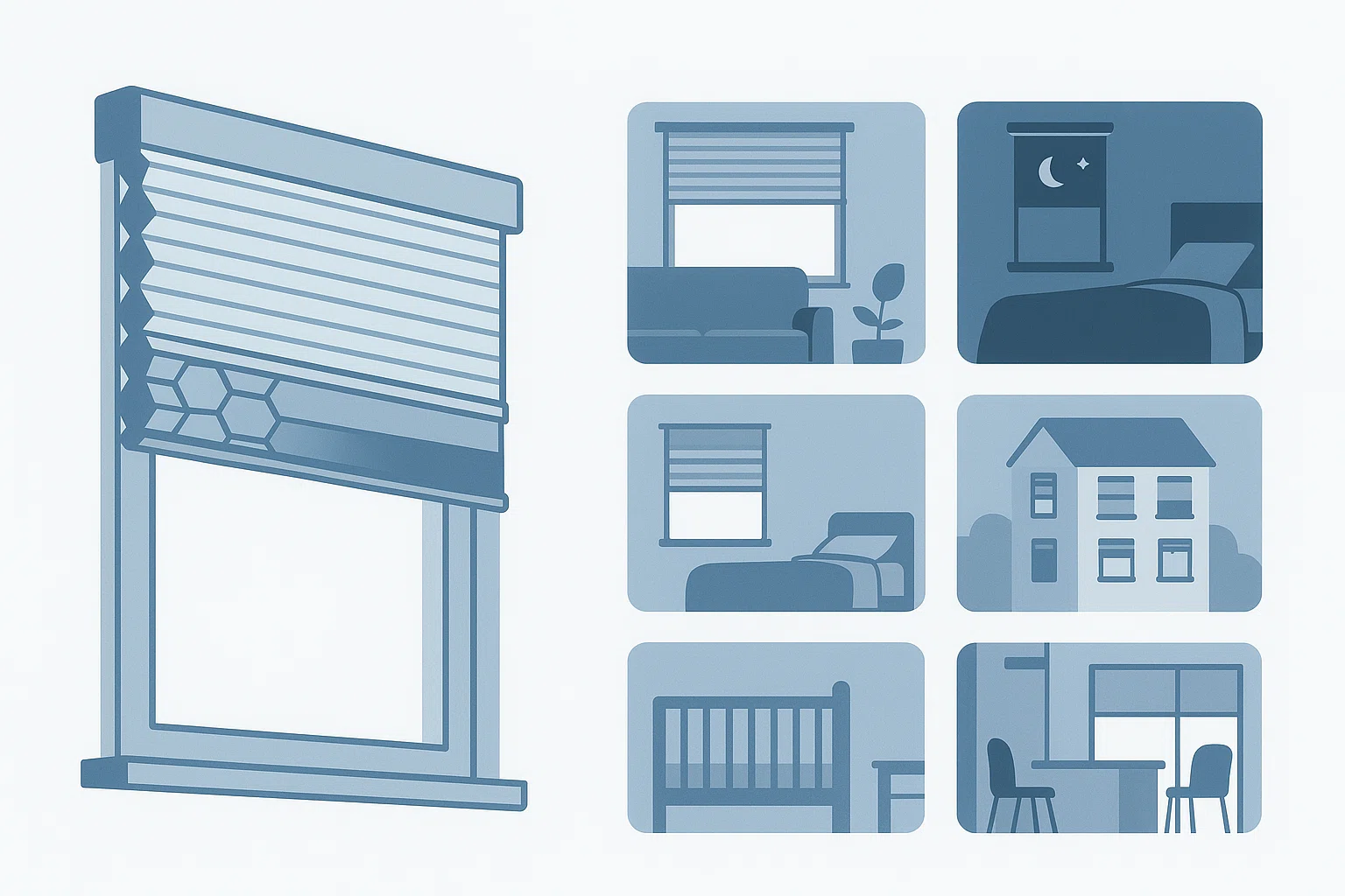 Applications Top Down Bottom Up Honeycomb Shades