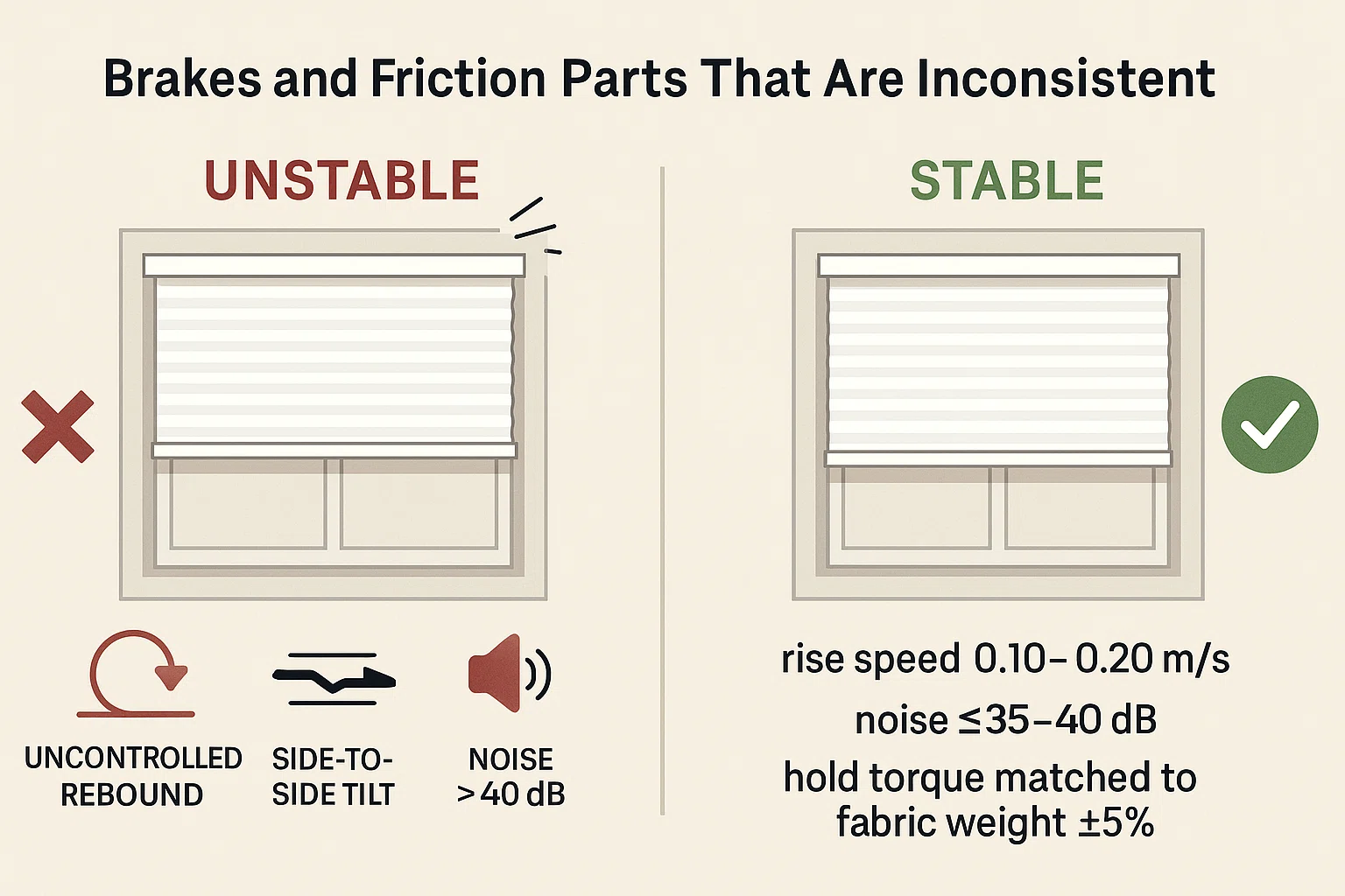 Brakes and Friction Parts Cordless shade