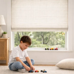 Child and Cordless Bamboo Roman Shade Child and Cordless Bamboo Roman Shade