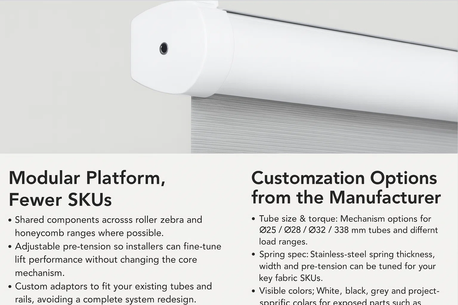 Customization Options from the Manufacturer Customization Options from the Manufacturer