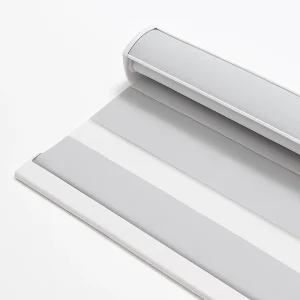 38ZB Cordless Spring System for Zebra Shades | Dosron Gray Cordless Zebra Shade