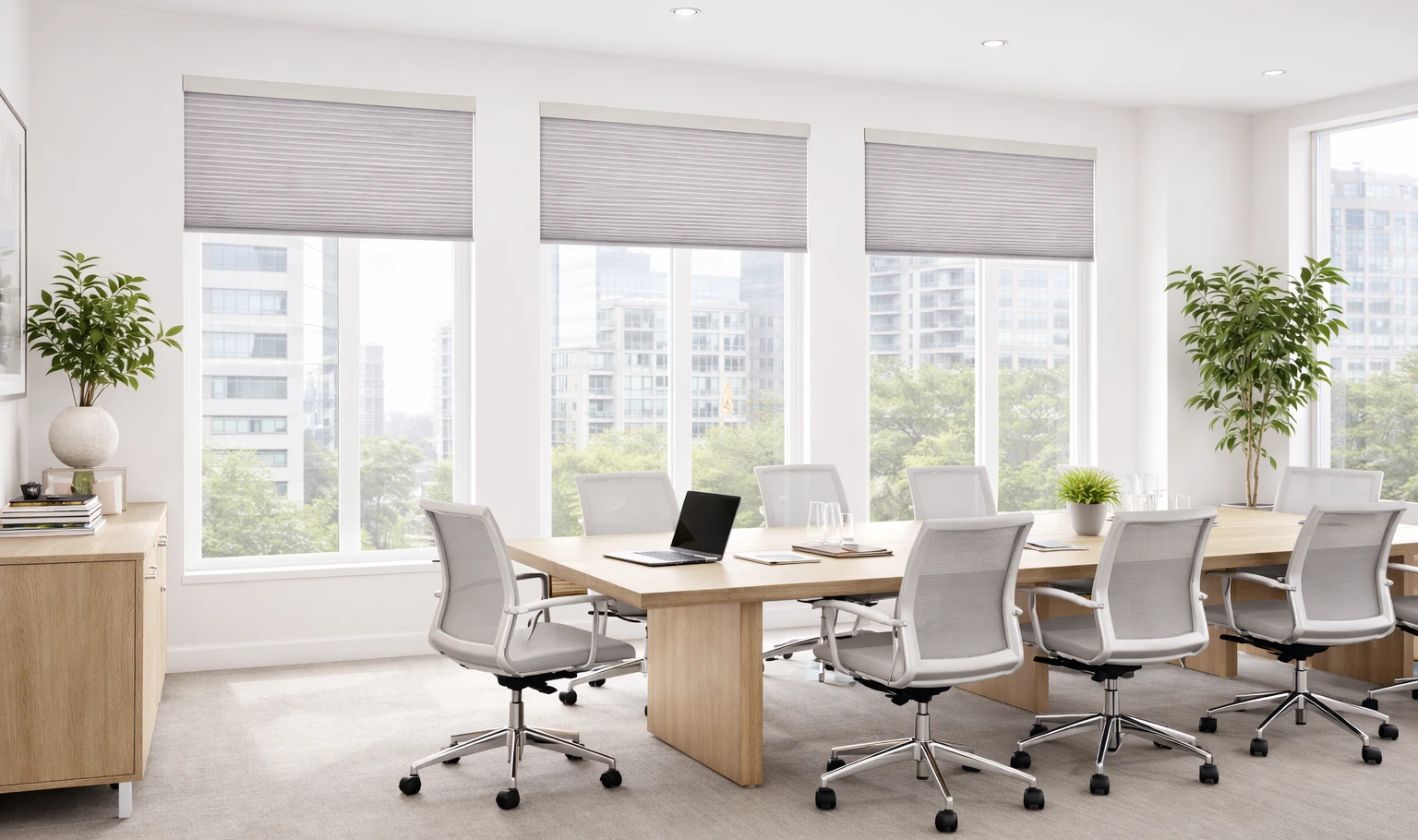 Honeycomb Blind in Office Honeycomb Blind in Office