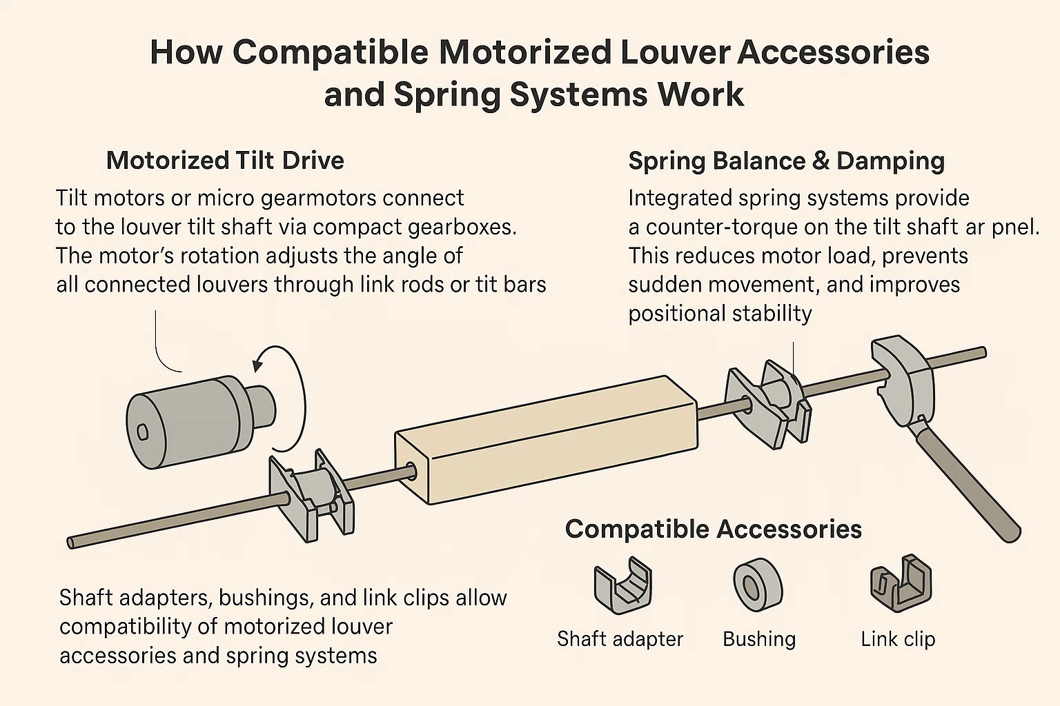 How Compatible Motorized Louver Accessories and Spring Systems Work