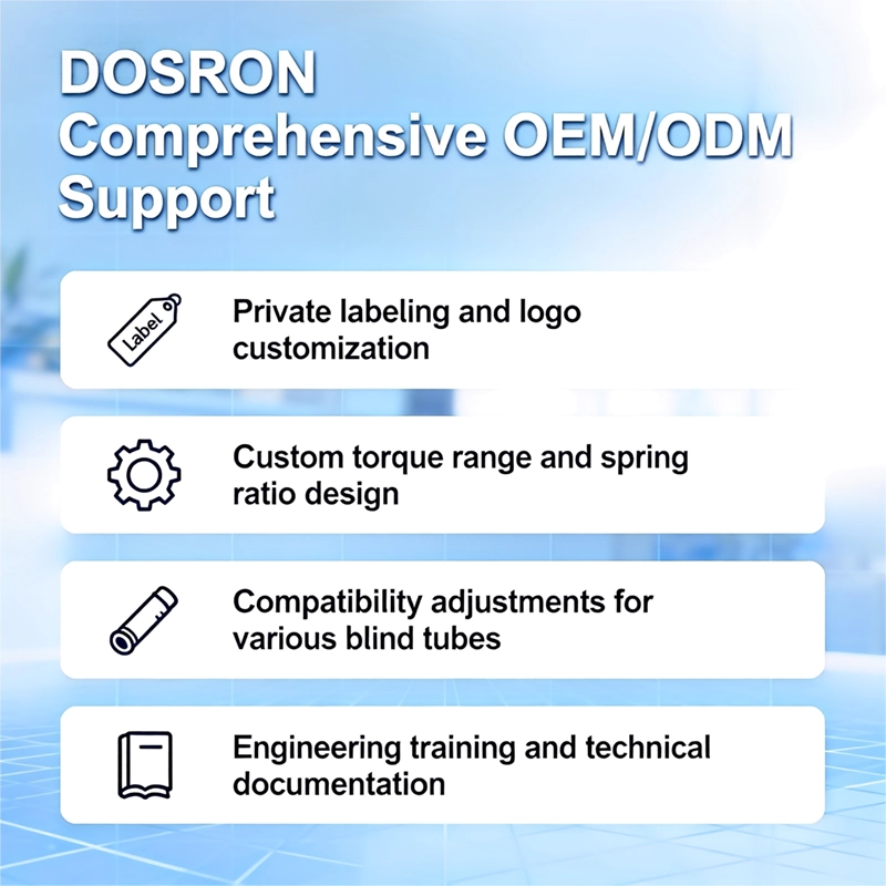 38mm Cordless Manual Roller Blinds Spring Lift Mechanism For Bedroom | Dosron OEM & ODM Services