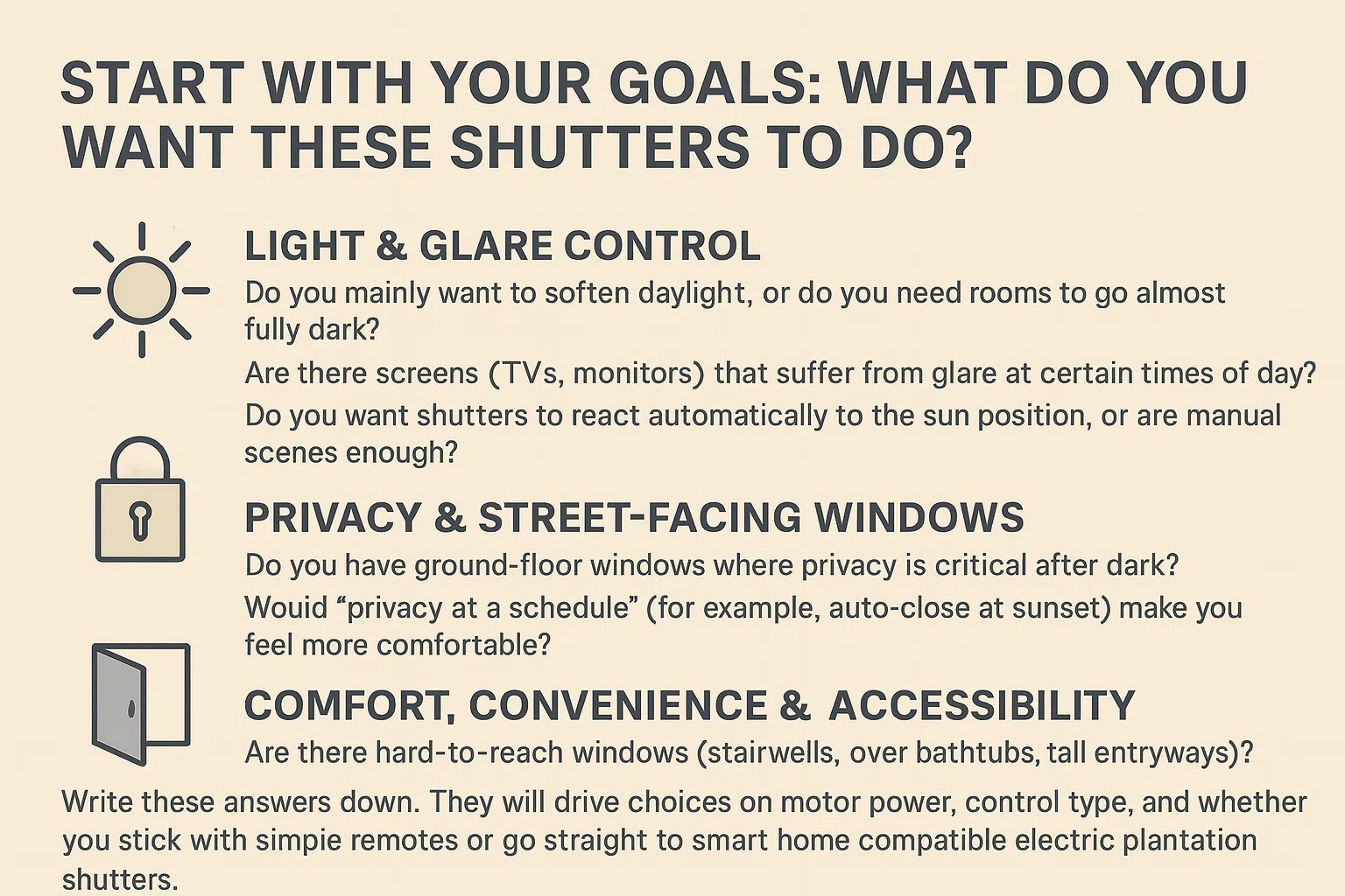 Shutters to do Cordless Shutters to do Cordless