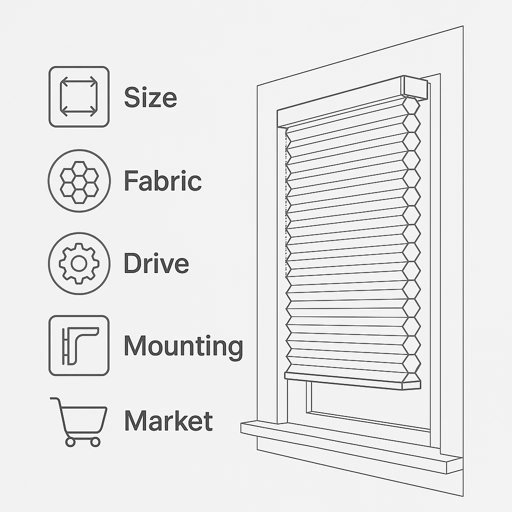 Specify DOSRON Honeycomb Shade Components Specify DOSRON Honeycomb Shade Components
