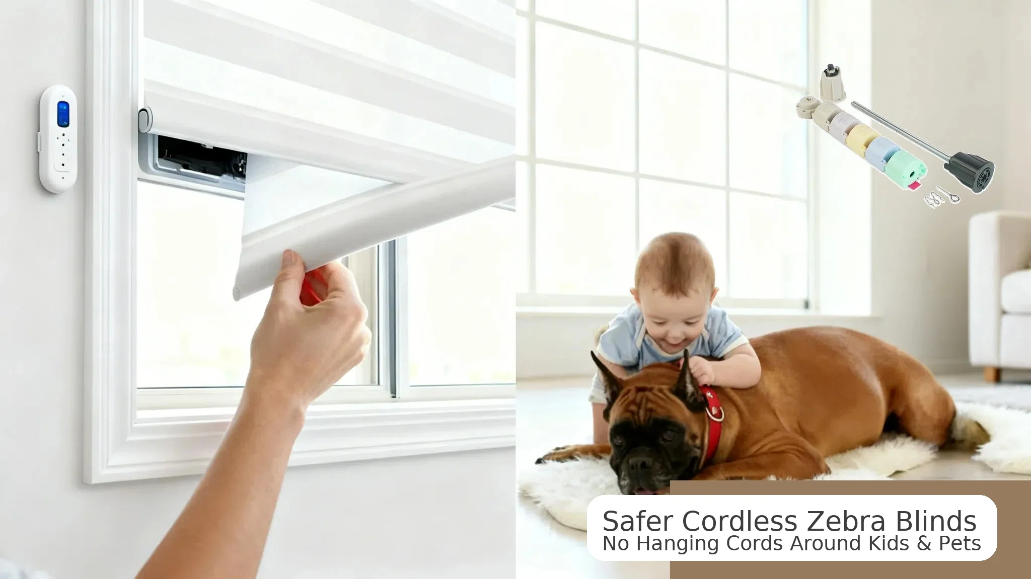 cordlessRight Lift System for Smooth Safe Roman Shades