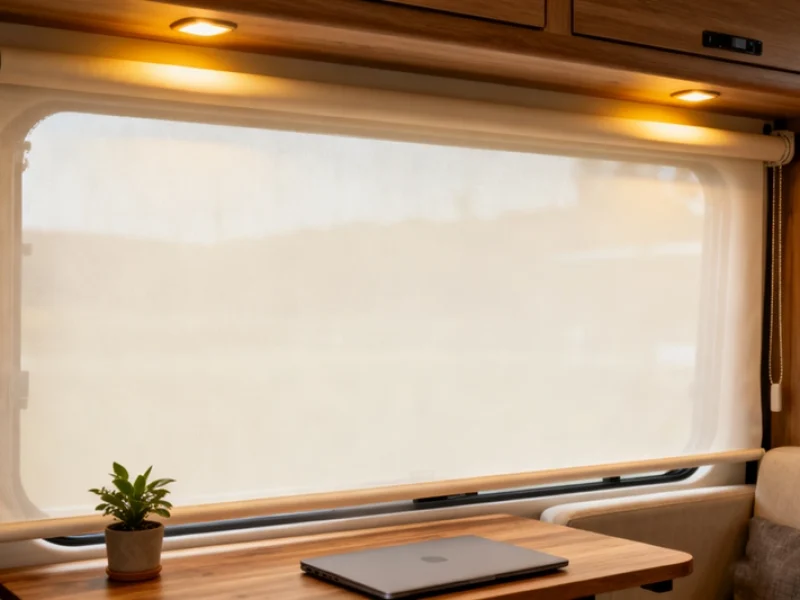 Application of cordless roller blinds for RVs1 Application of cordless roller blinds for RVs1