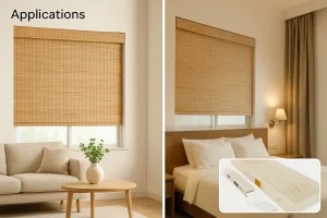 Modern Wholesale Bamboo Wood Roller Blinds Spring Kit Mechanism | Dosron zebradual shade motor OEM ODM roller shade solution